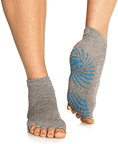 Sumdreams Grippy Toeless Yoga Pilates Barre Exercise Half Toe Grip Socks Average Size