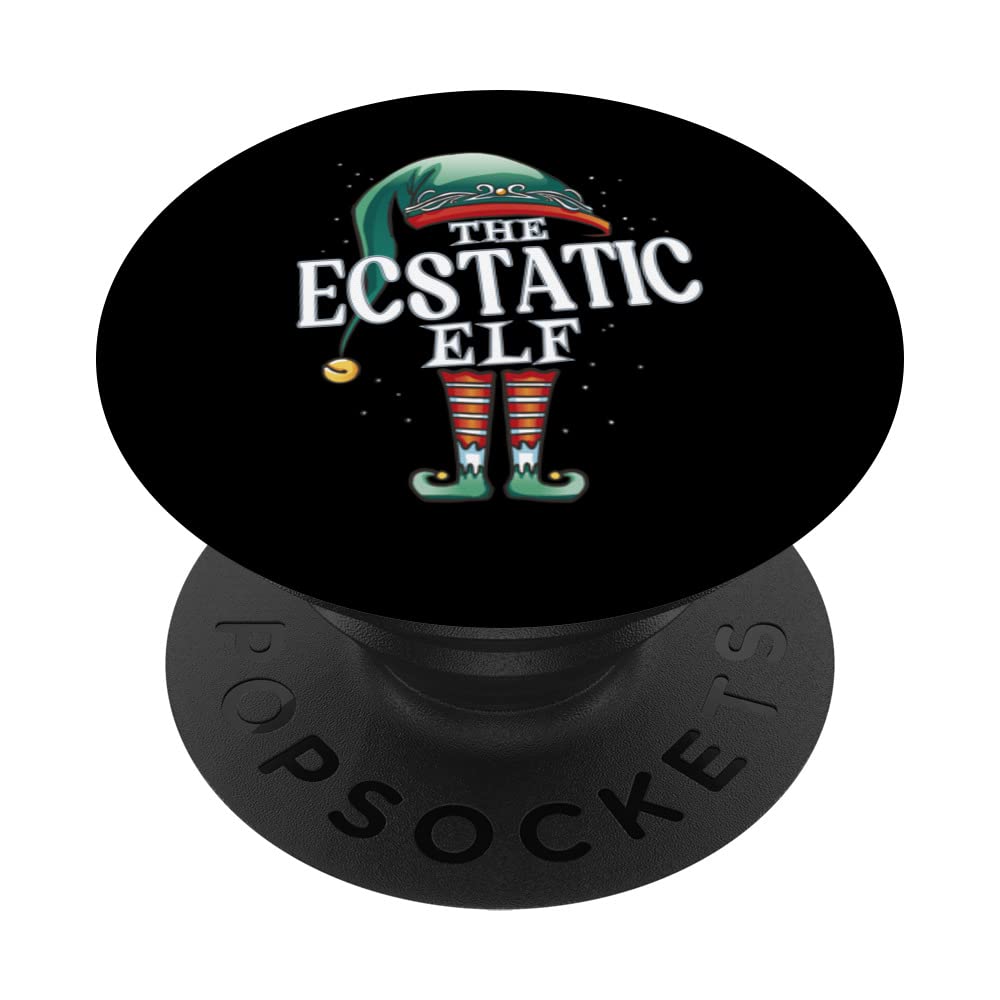 Ecstatic Elf Christmas Group Xmas Pajama Party PopSockets Swappable PopGrip