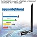 USB WiFi Adapter 1200Mbps for PC Desktop Laptop, Dual Band (2.4G/300Mbps+5G/866Mbps) Network LAN Card with High Gain External Antenna for Windows Vista/7/8/8.1/10 MAC Linux