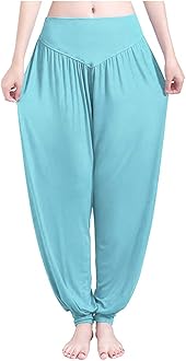 ARJOSAWomen's Yoga Harem Pants Flare Loose Baggy Wide Leg Lounge Pajama Bottoms