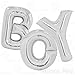 40 Inch Jumbo Helium Foil Mylar Letters BOY Balloons Set (Premium Quality), Chrome Silver, 3 Balloons B O Y
