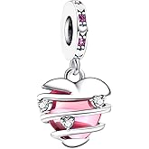 YUMINN Love and Heart Charms 925 Sterling Silver for Bracelets and Necklaces Dangle Beads Jewelry for Women