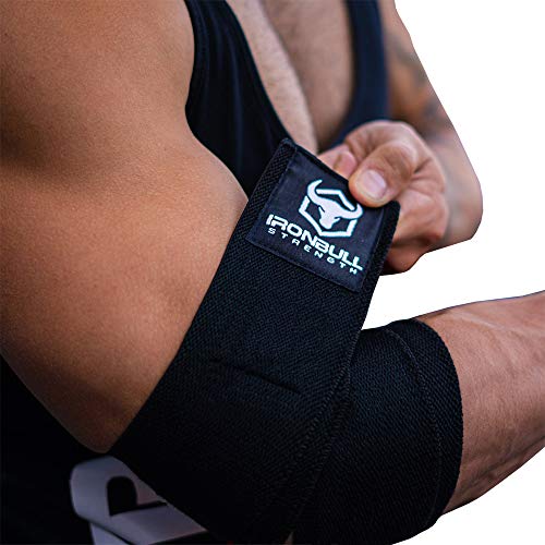 Iron Bull Strength Elbow Wraps (1 Pair) 40" Elastic Elbow Support