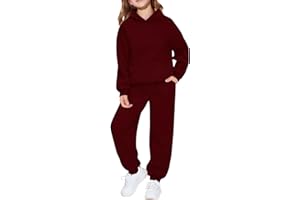 Girls 2 Piece Jogging Set Cotton Pullover Hoodies Sweatsuits Teen Kids Sweatpants 𝐓racksuits Fall Running Outfits
