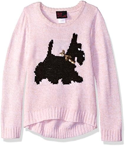 Girls' Rule Little Girls' Scottie Dog Sweater, Blush, 4