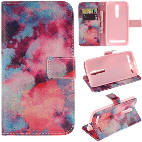 Zenfone 2 Case ASUS Zenfone 2 Kickstand Case,Bat King Beautiful Evening Glow Pattern Premium Leather Wallet Flip Kicstand Case Cover With Magnetic Closure For ASUS Zenfone 2 ZE551ML