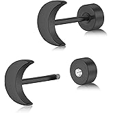 BLISI Titanium Dot Earrings 20G Hypoallergenic Disc Studs for Sensitive Ears Screw on Flat Back Nap Earrings, Cute Classic Jewelry Present for Women & Men