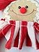 WINZIK Christmas Headwear Gingerbread Man Striped Bowknot Hair Hoop Cute Headband Xmas Holiday Party Supplies Gifts (1#)