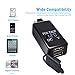 MICTUNING SAE to USB Adapter with Blue Light Voltmeter, 2.1A & 2.1A Waterproof Motorcycle Dual USB Charger Kit Quick Disconnect Plug for Smart Phone Tablet GPS