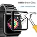 Hianjoo Tempered Glass Screen Protector 3D Curved Full Coverage Anti-Scratch Compatible with Apple Watch 42mm Series 3/2/1 - Black Edge [2-Pack]