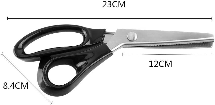 Pinking Shears, Triangular, Round, Tapered Edge, Stainless Steel Blades, for Dressmaking Fabrics, Liners, Leather, Crafts 3mm - Image 3