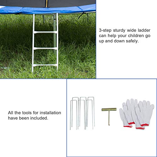 image for Tiptiper 12 ft Trampoline Outdoor Trampoline with Safety enclosures ne
