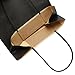 Ronvir 50Pcs Gift Bags Medium 8x4.75x10.5 Inches Black Paper Bags Recycled Black Kraft Bag For Business, Shopping, Retail, Party, Birthday, Wedding, Halloween, Christmas, Thanksgiving