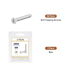 DTGN 50Pcs #8x1-1/4" Flat Head Wood Screws, 304
