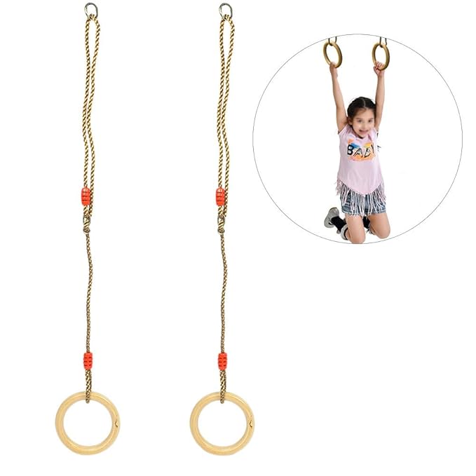 1 Pair Swing Rings, Flying Rings Swing, for Indoor and Outdoor Playing