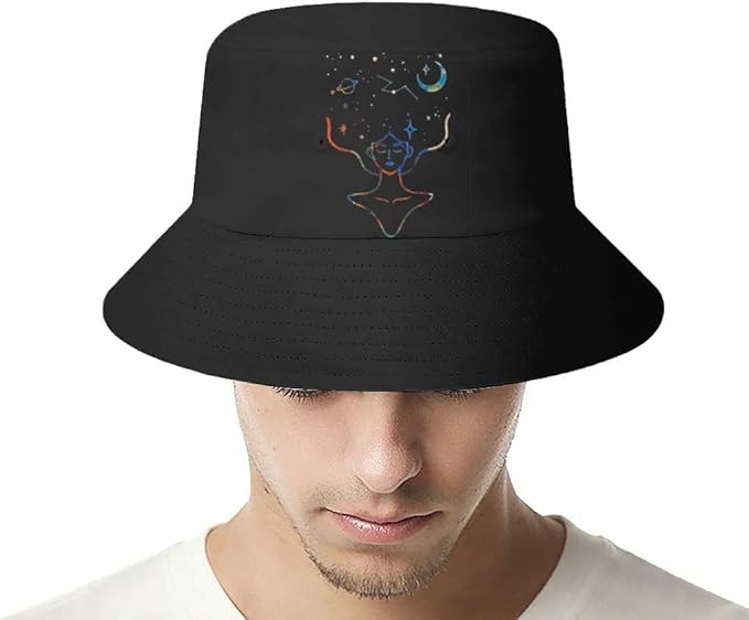 XJJ88 Bucket Hats Constellation Girl Teen Boy&Girl Polyester Stars