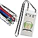 5 Pack - Extra Large 4 x 8 Inch Ticket & Event Credential Badge Holders with No Twist Double Sided Lanyards with Two Bulldog Clips, by Specialist ID (Assorted Colors)