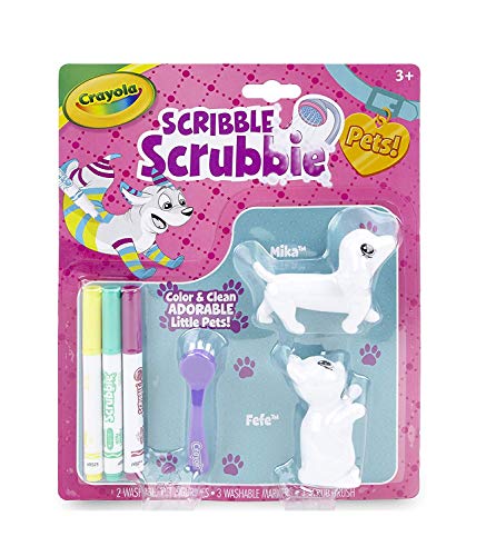 Crayola Scribble Scrubbies, Color & Wash Rabbit & Hamster Toys for Kids, Gift, Ages 3, 4, 5, 6
