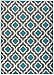 Antep Rugs Kashan King Collection Trellis Polypropylene Indoor Area Rug (Blue/Cream, 5' x 7')