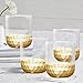 LA JOLIE MUSE Drinking Glasses Tumblers Cups 4 Pack, Premium Drinkware Set Gold Plated, Party Gifts