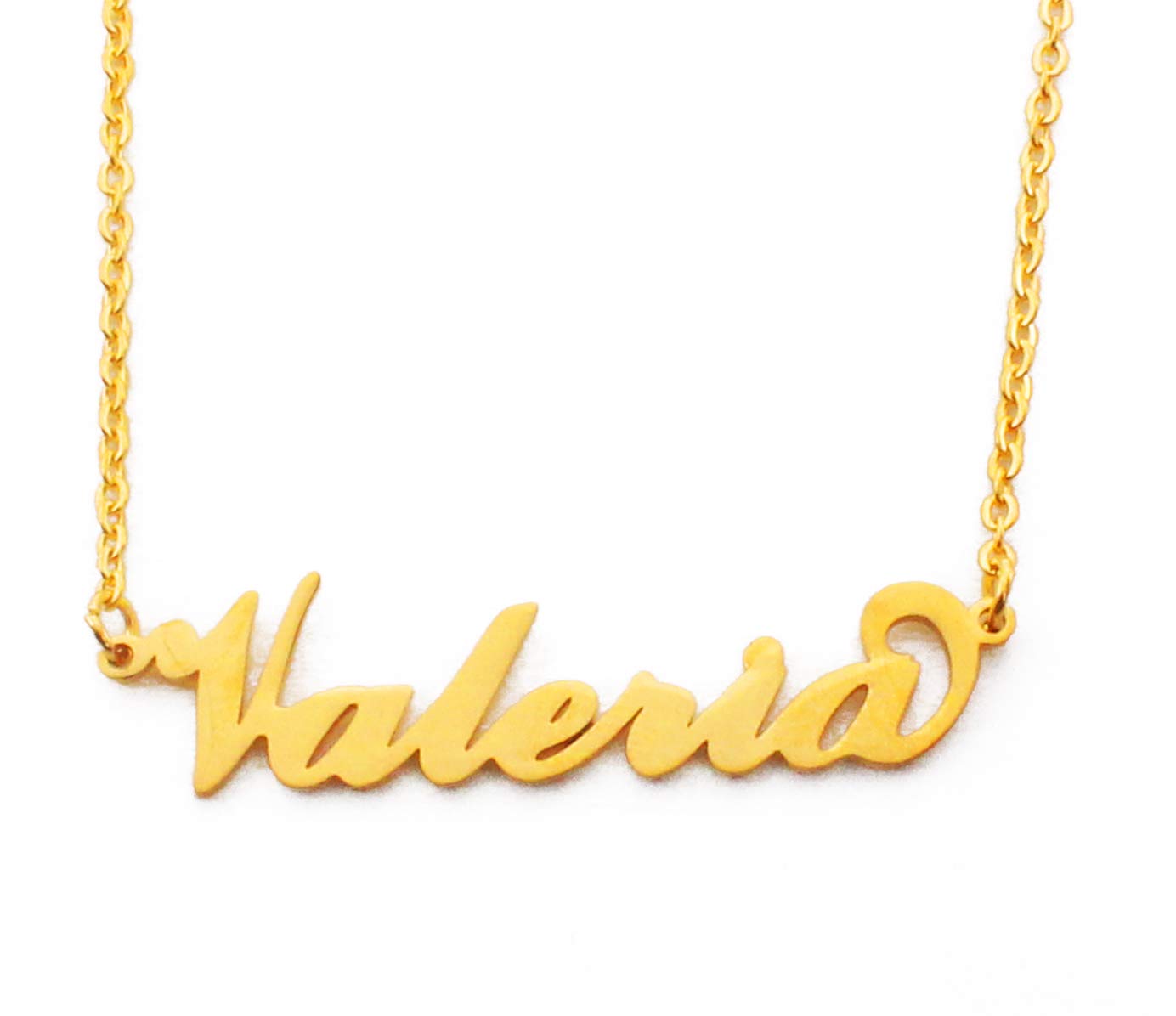 Kigu Valeria Personalised Name Necklace - Gold Tone - Incl Gift Packaging