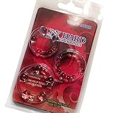 Penile Cock Ring Silicone Male Erection Enhancement Stay Hard Set of 3 Clear Ribbed Cockrings Discreet Packaging