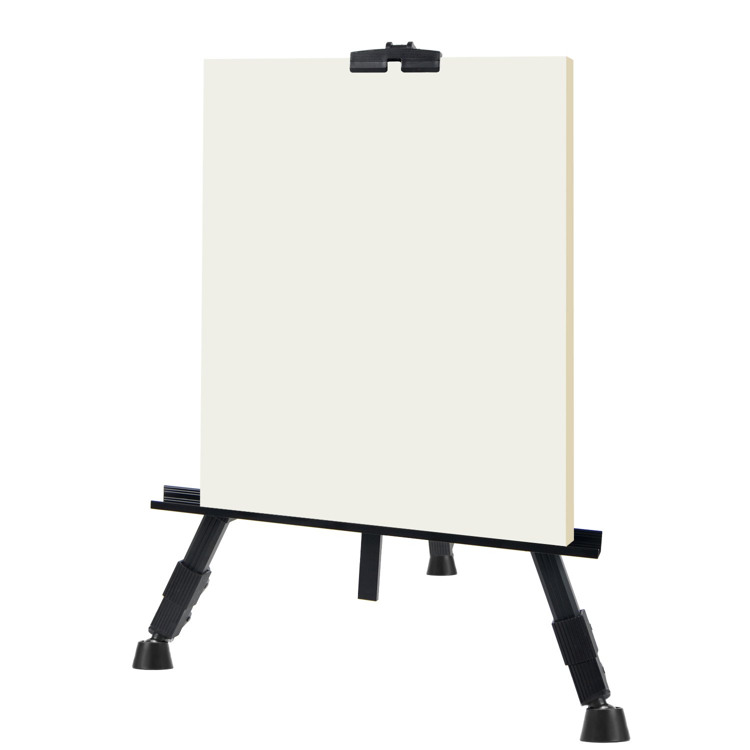 T-Sign Tall Display Easel Stand, Aluminum Metal Tripod Art Easel Adjustable Height from 22-72”, Extra Sturdy for Table-Top/Floor Painting, Drawing and Display with Bag, Black