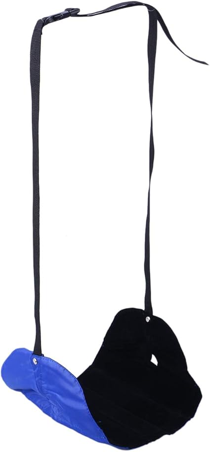 Amazon Co Jp Exceart 飛行機のフットレストワンピースパターンポータブルトラベルフットハンモック 調節可能なストラップ付き飛行機 のバス電車のオフィスホーム用の飛行機のトラベルアクセサリー 青 文房具 オフィス用品