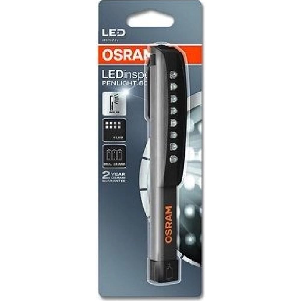 OSRAM LEDinspect HOME PENLIGHT 80, battery-operated LED inspection light, LEDIL203, specifically for working on vehicles in your garage, folding carton box (1 unit)