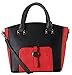 Diophy PU Leather Two Tone Front Buckle Décor Mini Top Handle Tote Womens Purse Handbag Accented with Removable Strap SE-3395