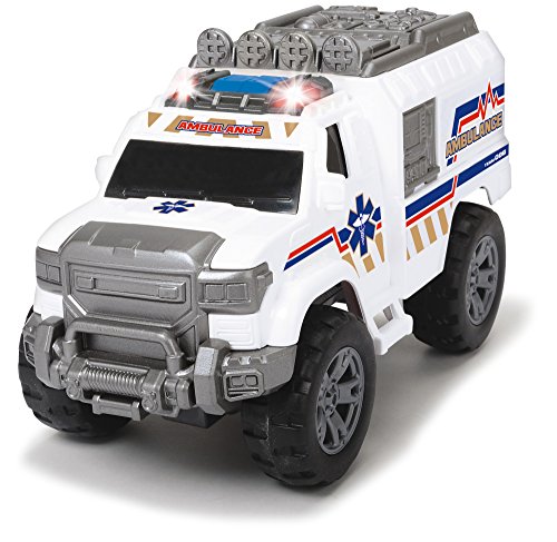 Dickie Toys 203304012 - Action Series Ambulance, Rettungswagen, Krankenwagen, Offroadauto mit Motor, mit Licht- und… – Bild 6