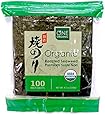 ONE ORGANIC Sushi Nori Premium Roasted Organic Seaweed (100 Half Sheets)