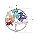 SPUNKYCHARMS 4 PCS Life of Tree Pendant Charms for Jewelry Making 7 Chakra Crystal Quartz Pendants Silver Wire Wrapped Healing ReikiCharm for Necklaces Earrings Bracelets Jewelry Making