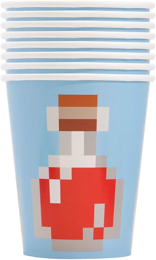 Minecraft Birthday Party Disposable Cups 9oz 8 Pack Amazon.co.uk Toys