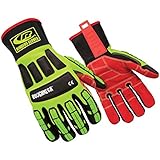 Ringers Gloves R-263 Roughneck LS, Heavy Duty Impact Glove, Limited Slip Grip System, CE Level 2 Cut Protection, Large