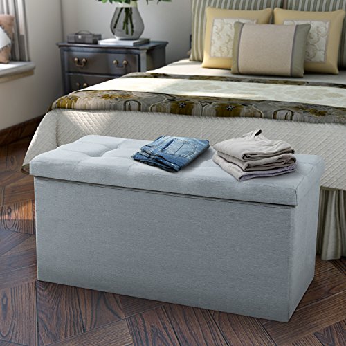 image for Lifewit 32inch Extra Large Foldable Storage Ottoman Bench Toy Storage 