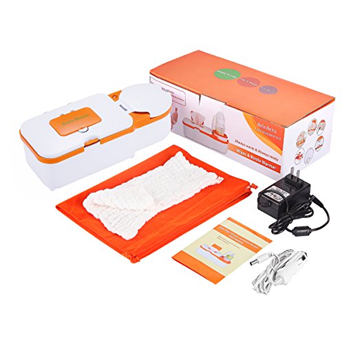 Bela Beno Baby Wipe Warmer and Bottle Warmer Home and Car Use 2 in 1 Multi-purpose Safe Voltage (By