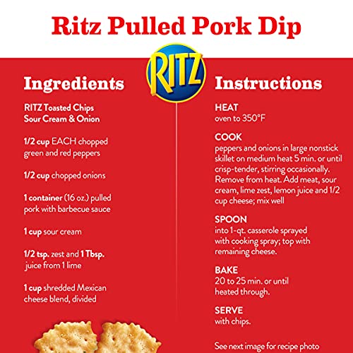 RITZ TOASTED CHIPS SOUR CREAM AND ONION CRACKERS, 8.1 OZ