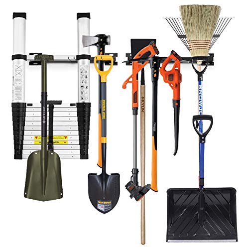 Garage Organizer, Kinghouse 48 Inch Tool Storage Rack, Adjustable Tool Hanger Organizer with 6 pcs Tool Hooks, 1 pcs Bike Hook, Home Garage Storage System - Thumbnail 6