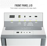 Corsair 4000D Tempered Glass Mid-Tower Case White Solid Front Panel view 4