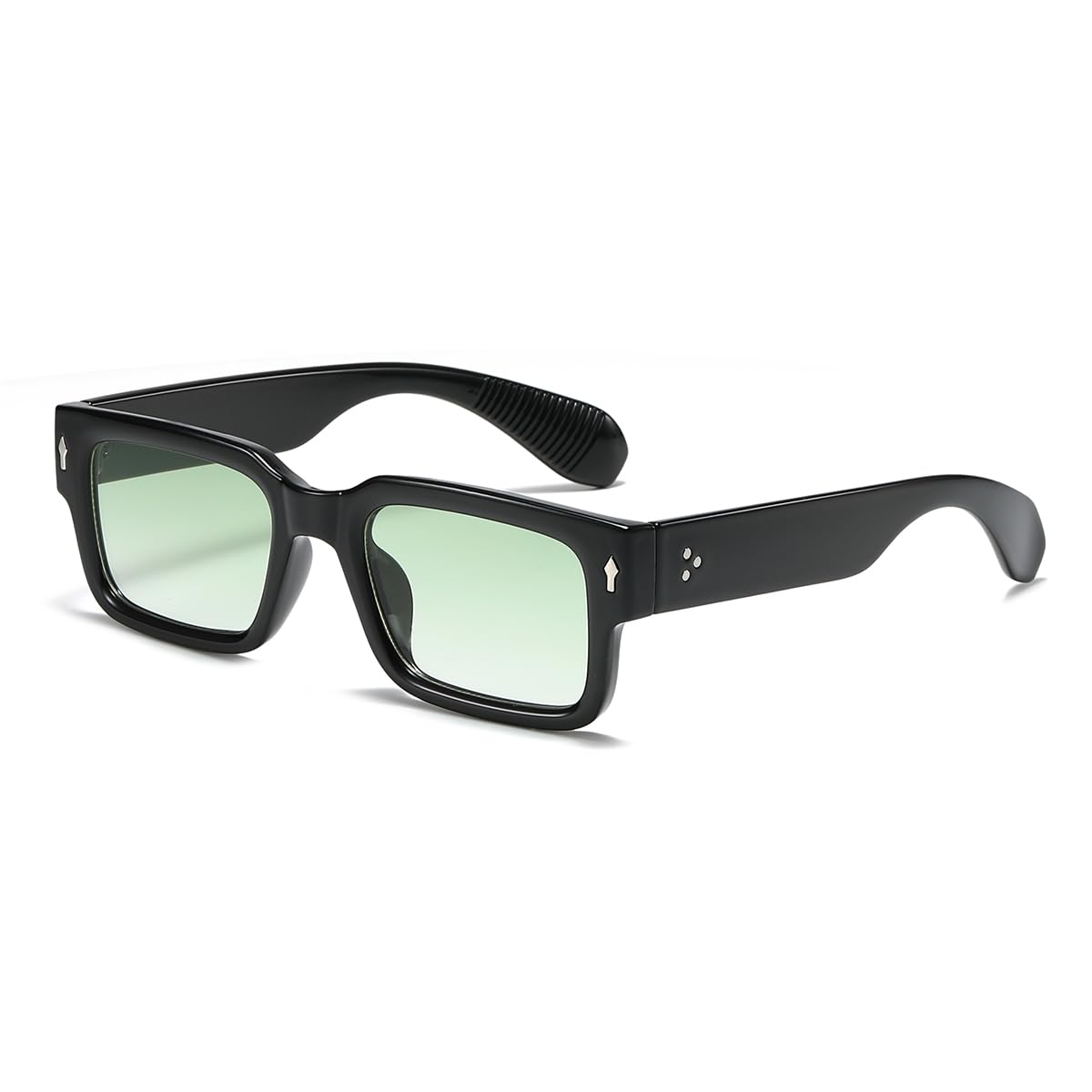 Trendy Rectangle Sunglasses for Men Women Fashion Black Shades Hippie Red Glasses UV400 Protection