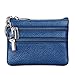 Women's Genuine Leather Coin Purse Mini Pouch Change Wallet with Keychain