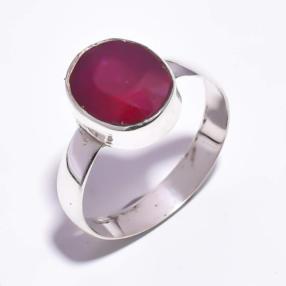 Rings mughal gems & jewellery 925 Sterling Silver Ring Natural Kashmir Ruby  Gemstone Fine Jewelry Ring Size 9.25 U.S foretadrenaline.com