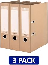 Oxford A4 Lever Arch Files Eco 80mm Spine Pack of 3 Natural Kraft view 5