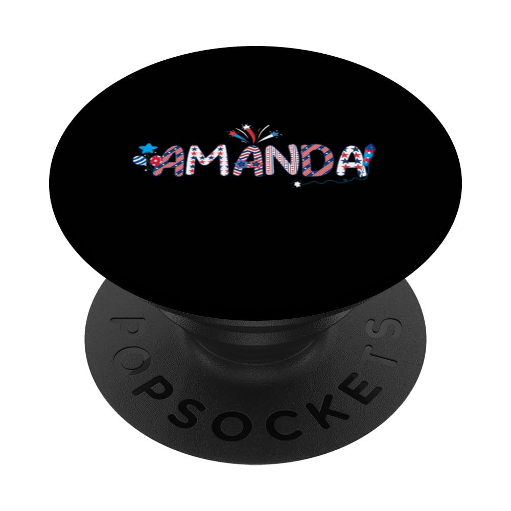 Cool Pride USA 4th July Fireworks Amanda PopSockets Swappable PopGrip