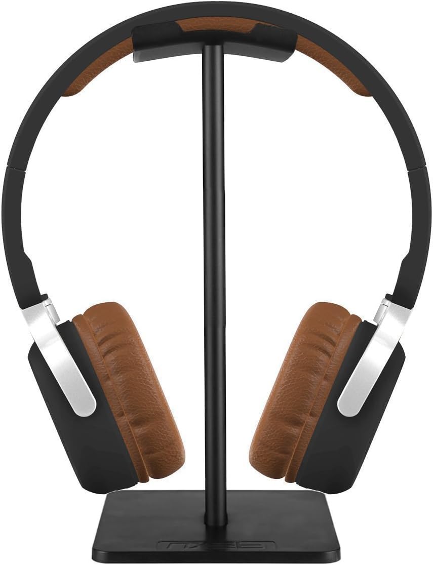 NXET Headphone Stand, Universal Aluminum Holder Showing Display Hanger for HyperX Cloud II Gaming Headset, Microsoft Xbox One Chat, Turtle Beach Recon, Sony Headset 2.0 and More (Black)