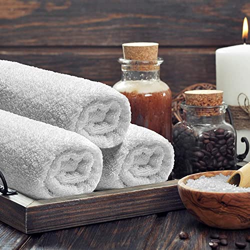 Sweet Needle 4 Pack Large Bath Sheets (70x140cm) - 100% Luxury Cotton, Ultra Soft, Hotel Quality, Highly Absorbent for Bathroom, Shower, Beach and Daily Use (White)