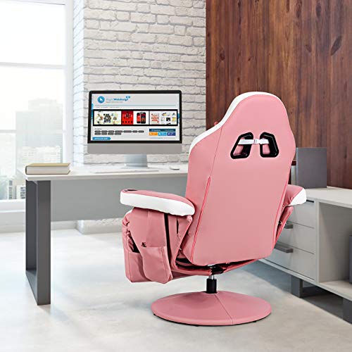 POWERSTONE Gaming Recliner Massage Gaming Chair with Footrest Ergonomic