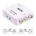 AV to HDMI, GANA 1080P Mini RCA Composite CVBS AV to HDMI Video Audio Converter Adapter Supporting PAL/NTSC with USB Charge Cable for PC Laptop Xbox PS4 PS3 TV STB VHS VCR Camera DVD