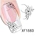 JIEPING 1 Sheet 3D Flower Nail Art Sticker Water Transfer Sticker 3D DIY Nail Decoration Nail Art Decal Sticker Flower XF1583